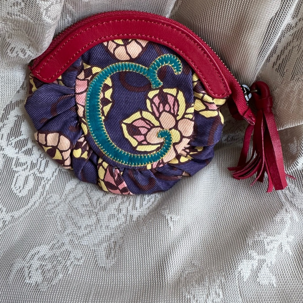 Anthropologie Lucky Penny ‘C’ Initial Pouch